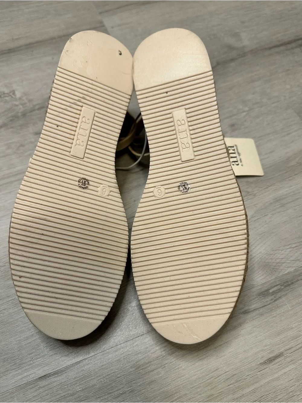 a.n.a Cream Crochet Espadrille Ankle-Strap Sandals